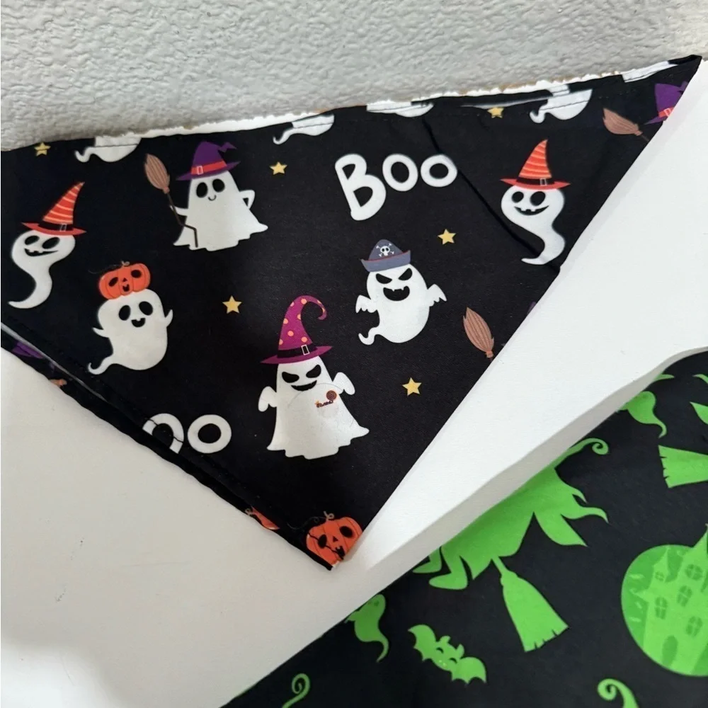 SANWUTA Halloween Dog triangle Bandanas set of 10 Halloween print size XL